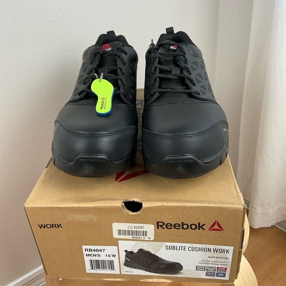 Reebok Men's Black SubLite Cushion Work Shoes